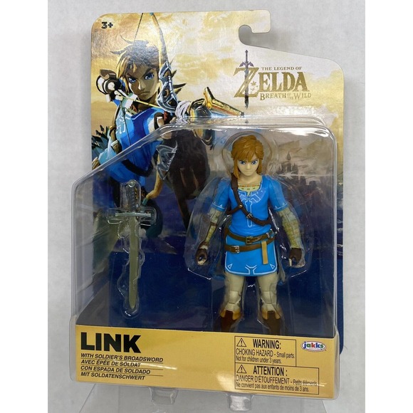 Legend of Zelda Breath Of The Wild Link W/ Soldiers Broadsword Jakks 2023 Figure - Picture 1 of 2